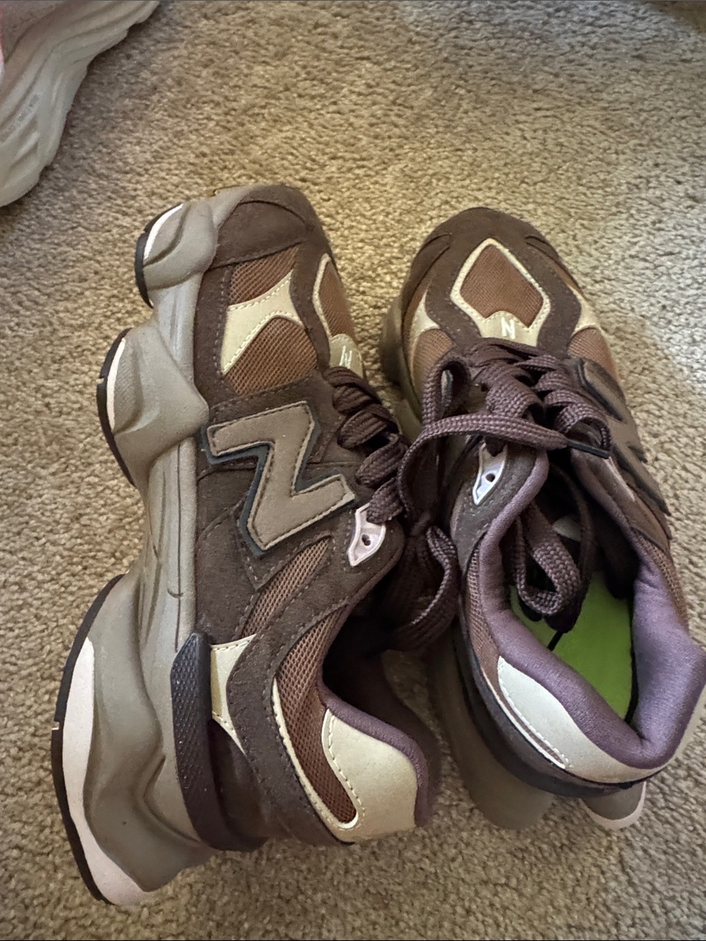 New Balance Brown and Cream Women’s Athletic Sneakers